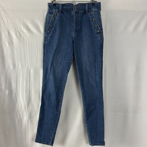 Articles of Society Sz 29 High Rise Skinny Jeans Denim Pants Button Details - Picture 1 of 11